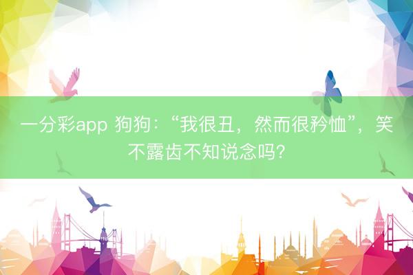 一分彩app 狗狗：“我很丑，然而很矜恤”，笑不露齒不知說念嗎？