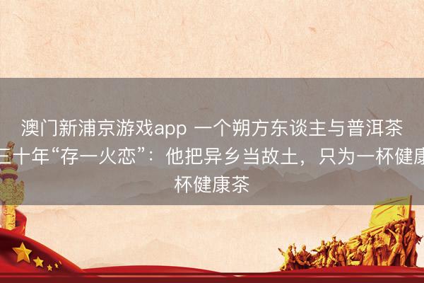 澳門新浦京游戲app 一個朔方東談主與普洱茶的三十年“存一火戀”：他把異鄉當故土，只為一杯健康茶